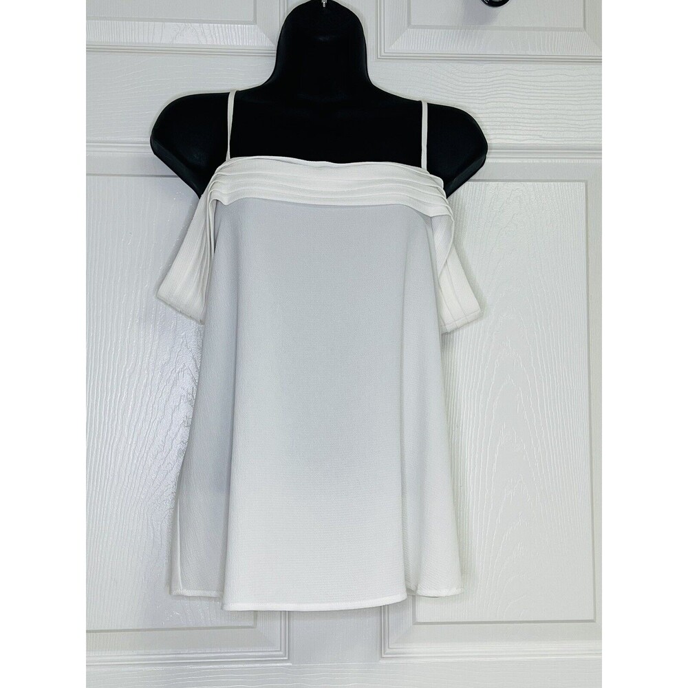 BP Cropped Flowey Spaghetti Strap Off Shoulder Camisole White Ivory Sz XS